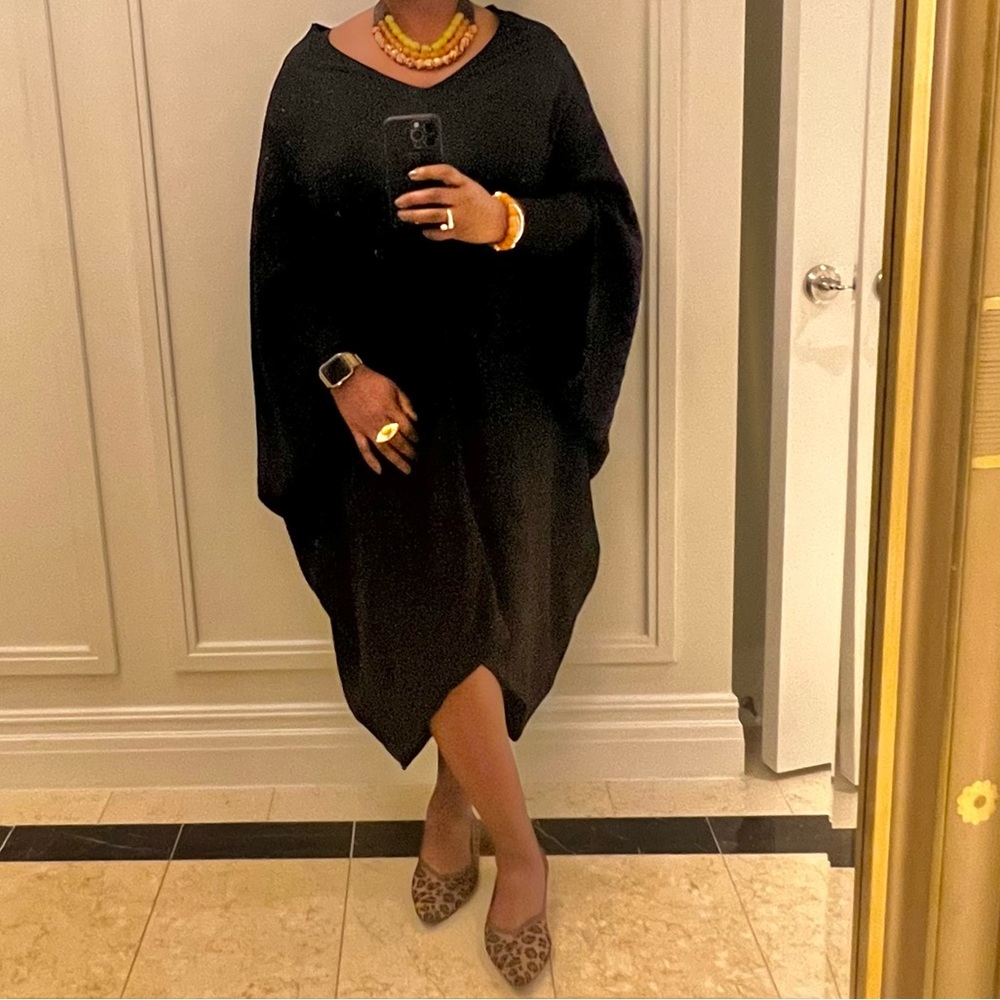 Black caftan dress